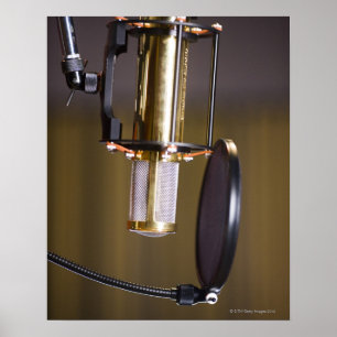 Mikrofon i studio poster