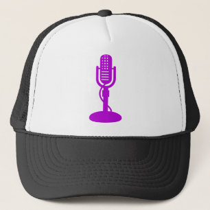 Mikrofon - Lila Truckerkeps