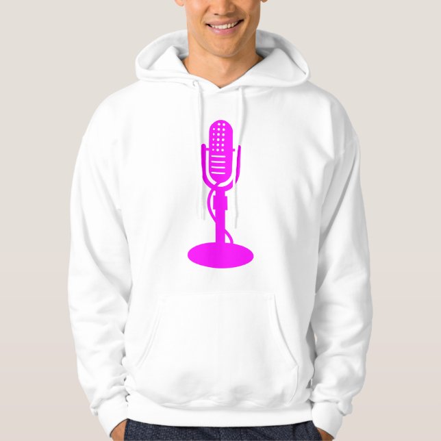 Mikrofon - Magenta Hoodie (Framsida)