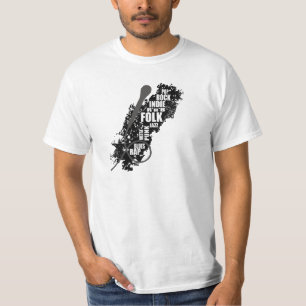 Mikrofon och musik stilar T-Shirt
