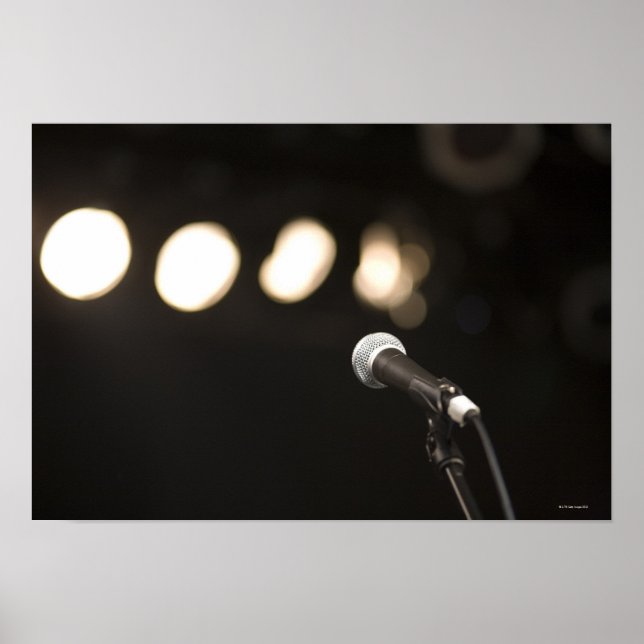 Mikrofon och potlampor poster (Framsidan)