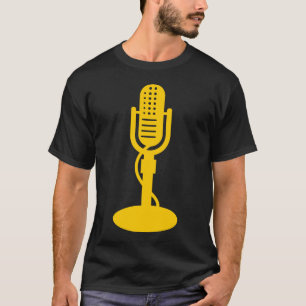 Mikrofon - orangegult t-shirt