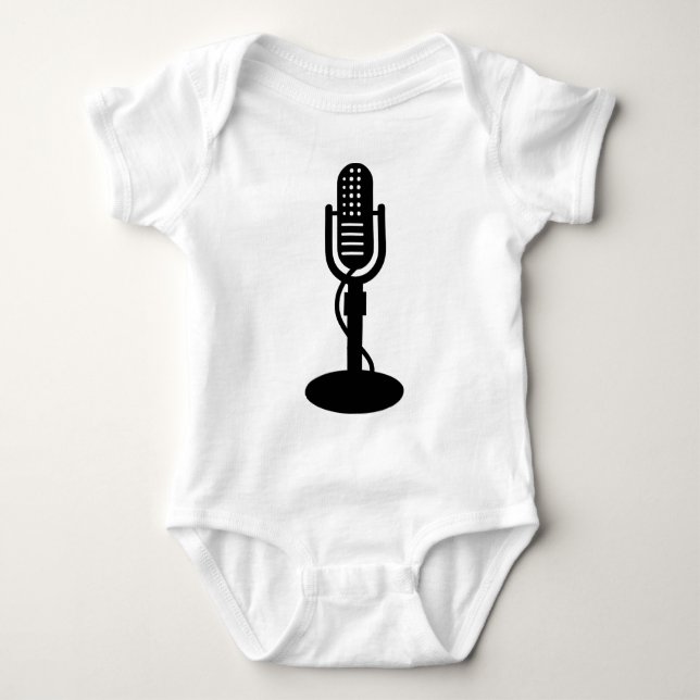 Mikrofon - svart tee (Framsida)