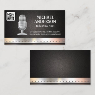 Mikrofon Trim metall QR-kodAffärskort Visitkort
