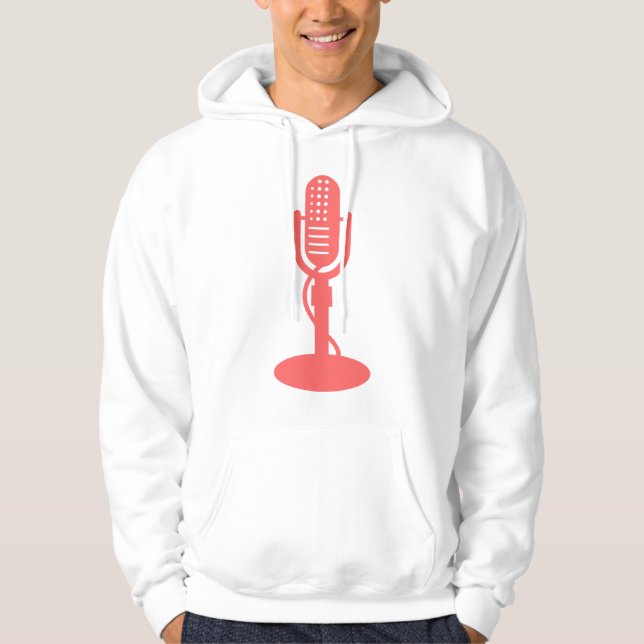Mikrofon - Tropisk rosa Hoodie (Framsida)