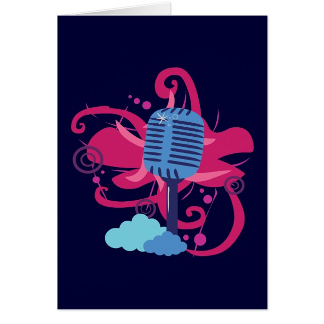 Mikrofonkonsexplosion Hälsningskort (Framsidan)