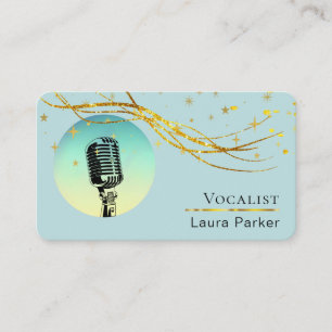 Mikrofonmusik Vocalist Voice over Artist Visitkort