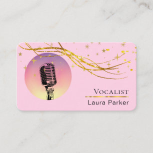 Mikrofonmusik Vocalist Voice over Artist Visitkort