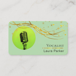 Mikrofonmusik Vocalist Voice over Artist Visitkort