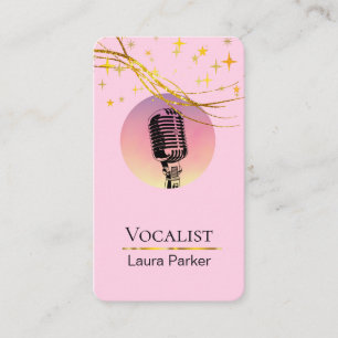 Mikrofonmusik Vocalist Voice over Artist Visitkort