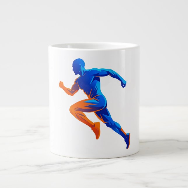 Mikrofonmusiknoter Retro-sångdesign Jumbo Mugg (Framsidan)