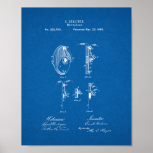 Mikrofonpatent - ritning poster