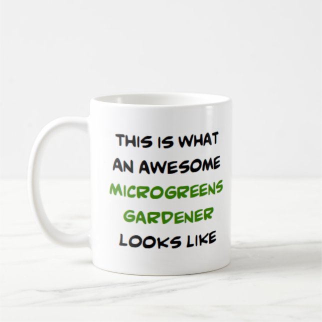 mikrogrönsodlare, underbar kaffemugg (Vänster)