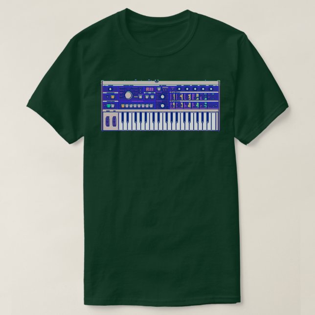 Mikrokorg Synthesizer Vaporwave T Shirt (Design framsida)