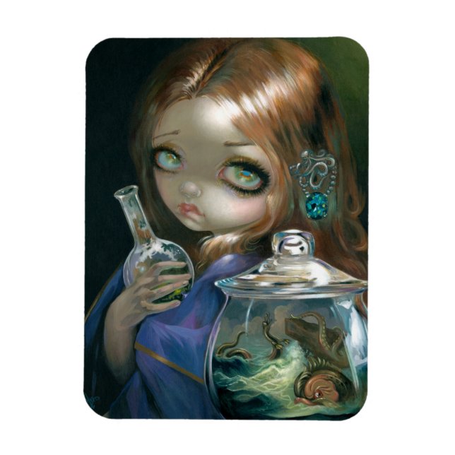 "Mikrokosm: Sjömonster" Flex Magnet (Vertikal)