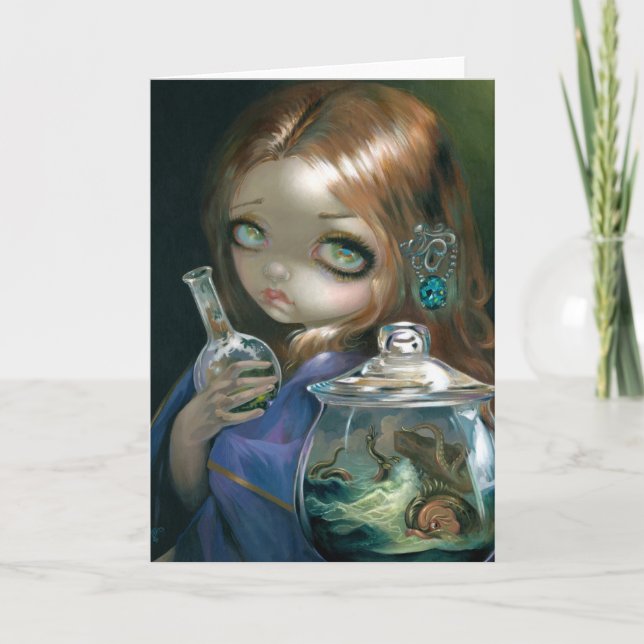 "Mikrokosm: Sjömonster" hälsningskort Kort (Framsida)