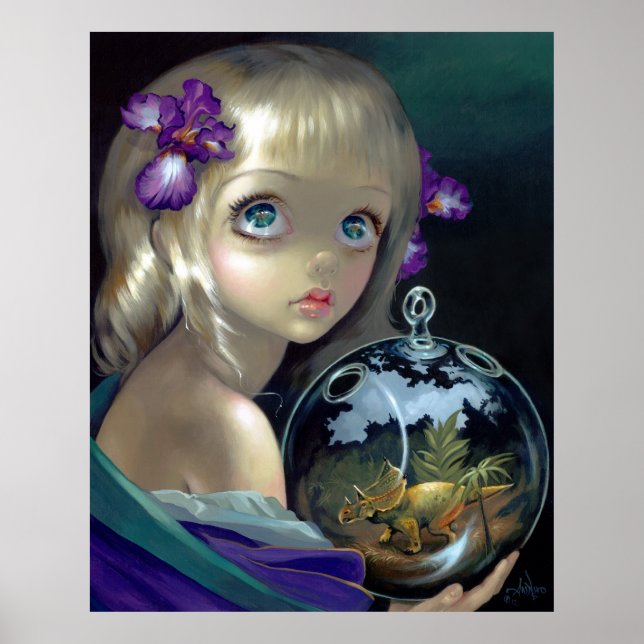 Mikrokosm: Triceratops ART PRINT magi realism Poster (Framsidan)