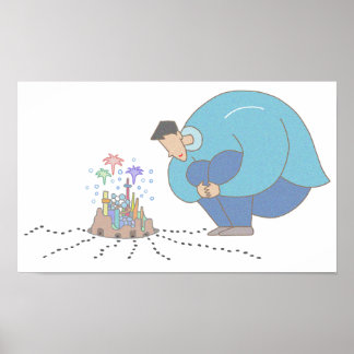 Mikrokosmos vid dina fötter. poster