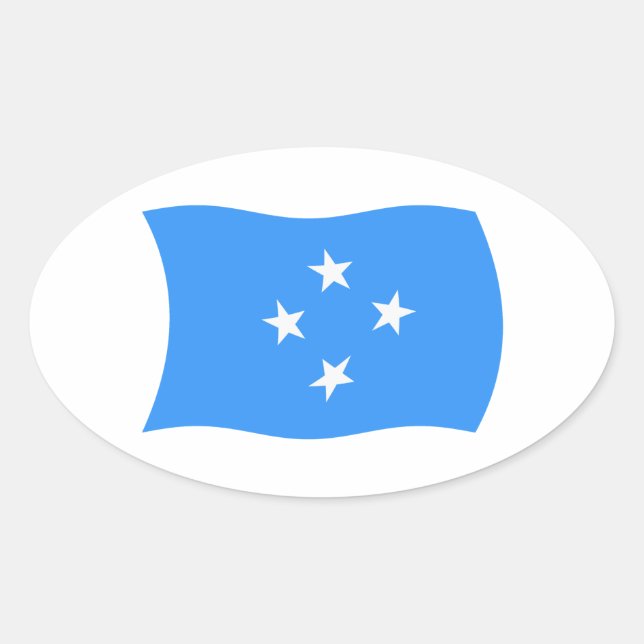 Mikronesien Flagga Klistermärke (Framsida)