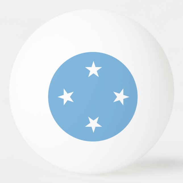 Mikronesien flagga Ping Pong Boll (Framsidan)