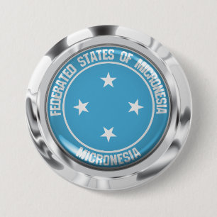 Mikronesien Round Emblem Knapp