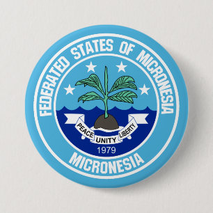 Mikronesien Round Emblem Knapp