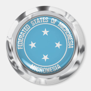 Mikronesien Round Emblem Magnet