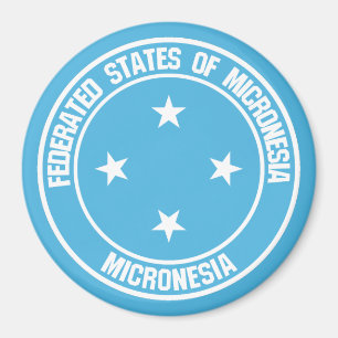 Mikronesien Round Emblem Magnet