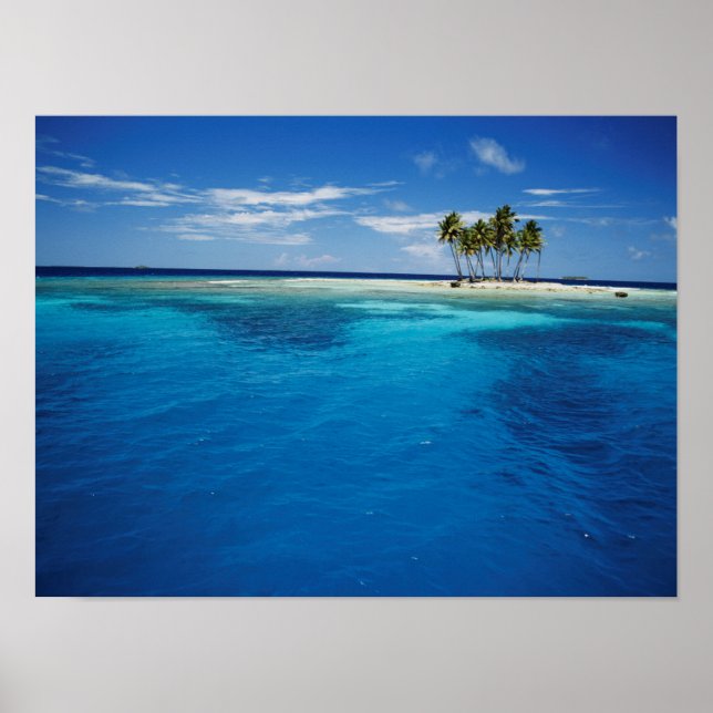 Mikronesien, Tonowas, View of idyllic tropical Poster (Framsidan)