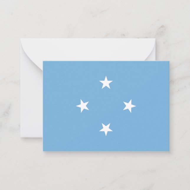 Mikronesiens Stater Anteckningskort (Framsida)