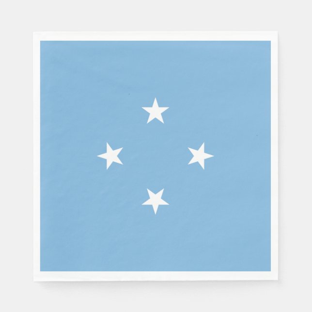 Mikronesisk Flagga (Mikronesiens federerade Stater Pappersservett (Framsidan)