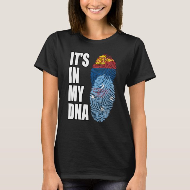 Mikronesisk och mongolisk blandning av DNA-kultura T Shirt (Framsida)