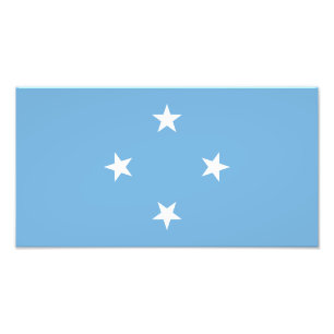 Mikronesiska federala staternas flagga fototryck