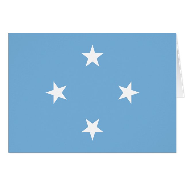 Mikronesiska federala staternas flagga hälsningskort (Framsidan Horizontal)