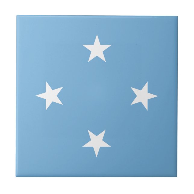Mikronesiska federala staternas flagga kakelplatta (Framsidan)