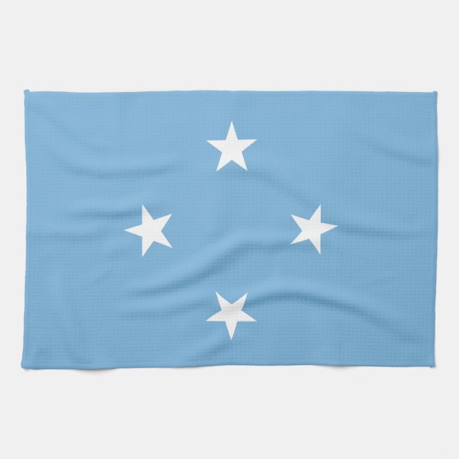 Mikronesiska federala staternas flagga kökshandduk (Horisontell)