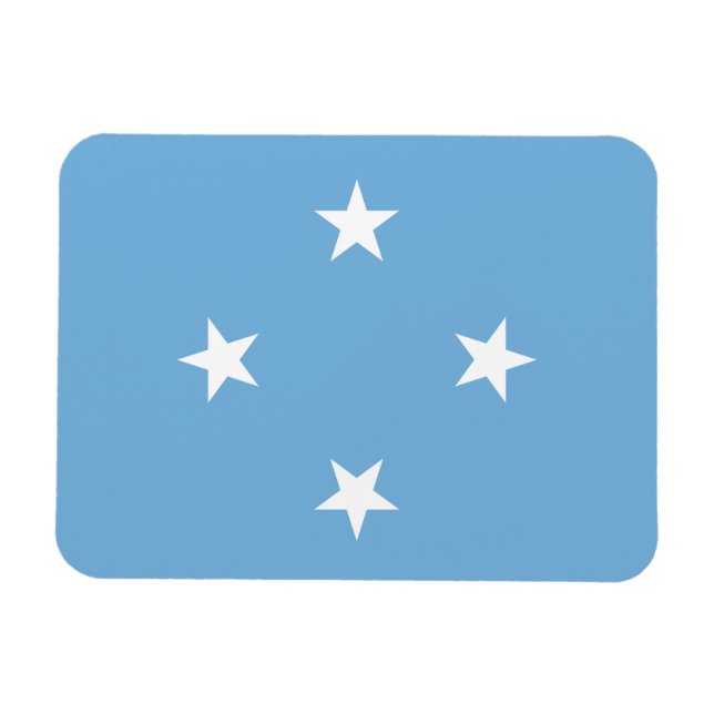 Mikronesiska federala staternas flagga magnet (Horisontell)