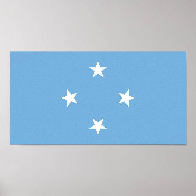 Mikronesiska federala staternas flagga poster (Framsidan)