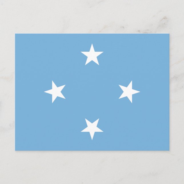 Mikronesiska federala staternas flagga vykort (Framsida)