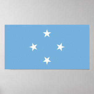 Mikronesiska federala staters flagga poster