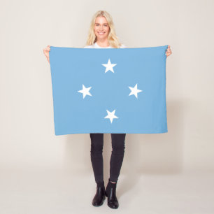 Mikronesiska federationen flagga fleecefilt