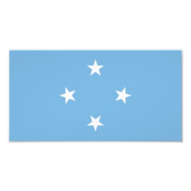 Mikronesiska federationen flagga fototryck (Framsidan)