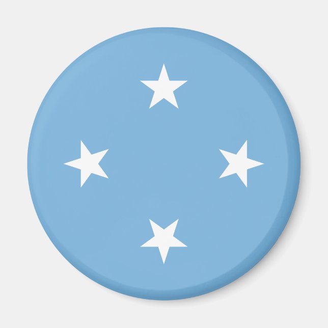 Mikronesiska federationen flagga magnet (Framsidan)