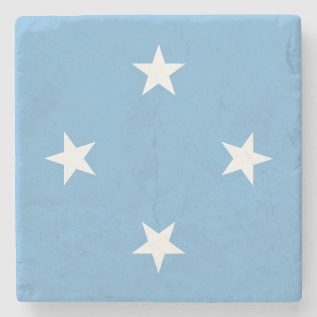 Mikronesiska federationen Flagga Stenunderlägg (Framsidan)