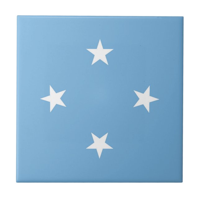 Mikronesiska federerade stater flagga kakelplatta (Framsidan)