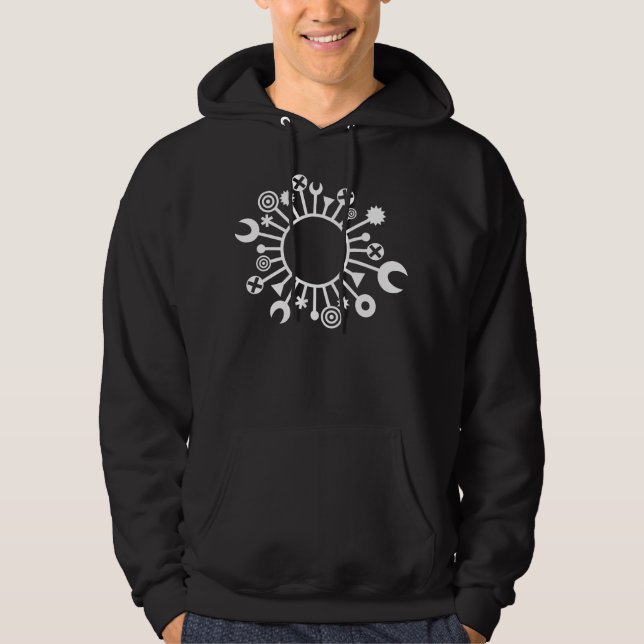 Mikroorganism - vit hoodie (Framsida)