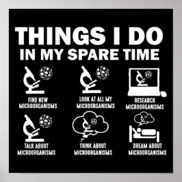 Mikroorganismer 6 Sak I gör under min lediga tid Poster