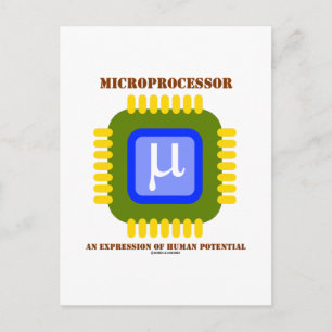 Mikroprocessor ett uttryck för mänsklig potential vykort