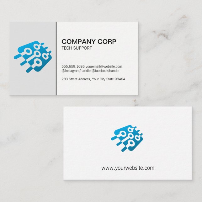 Mikroprocessor | Teknik Tidsbeställning Kort (Fram/baksida)