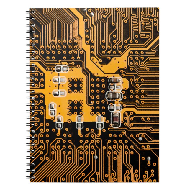 Mikroschema struktur illustrationchip,mikro,backgr anteckningsbok (Framsidan)